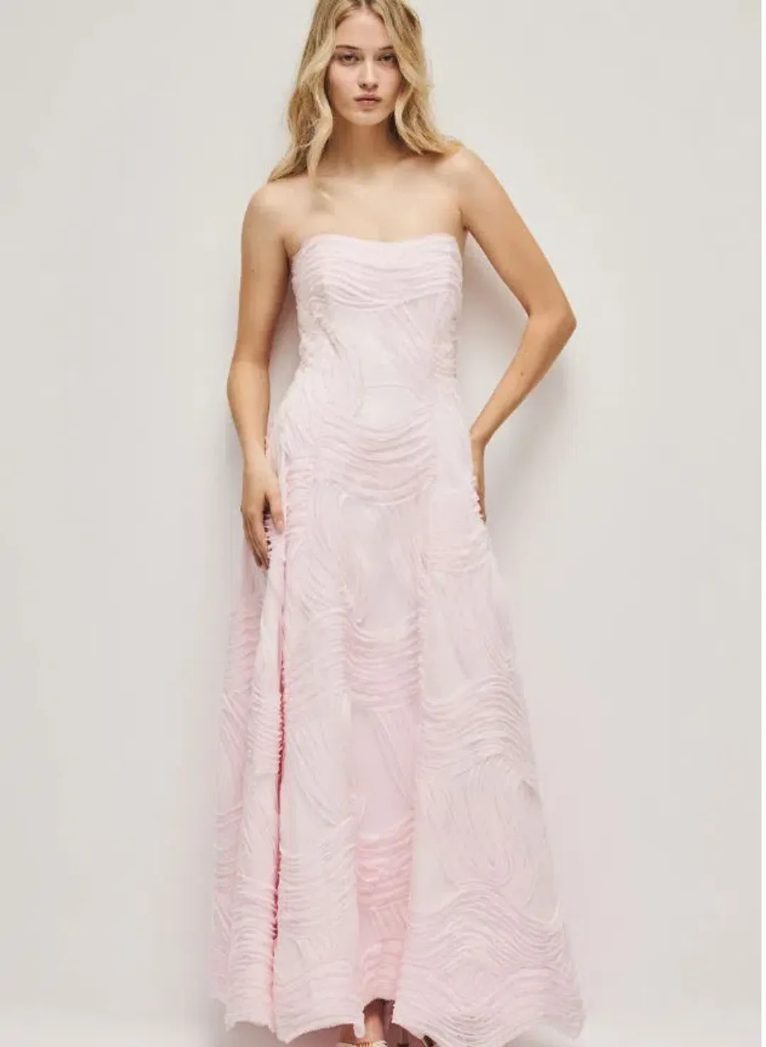 Aje Wave Gown in Pastel Pink Size 8 for rent on The Volte - main image