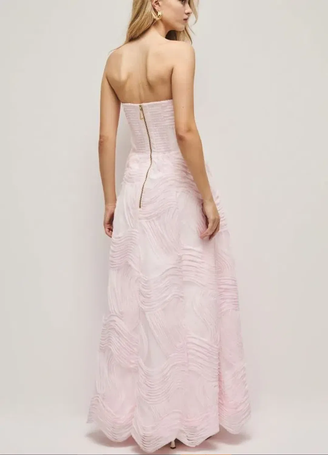 Aje Wave Gown in Pastel Pink Size 8 for rent on The Volte - main image