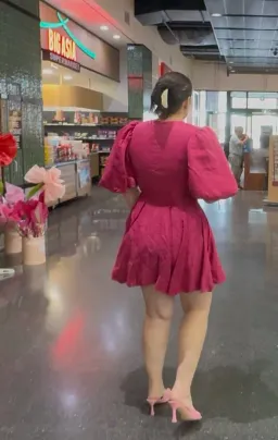 Aje asymmetrical mini dress fuschia sz 12 for rent on The Volte - image 4
