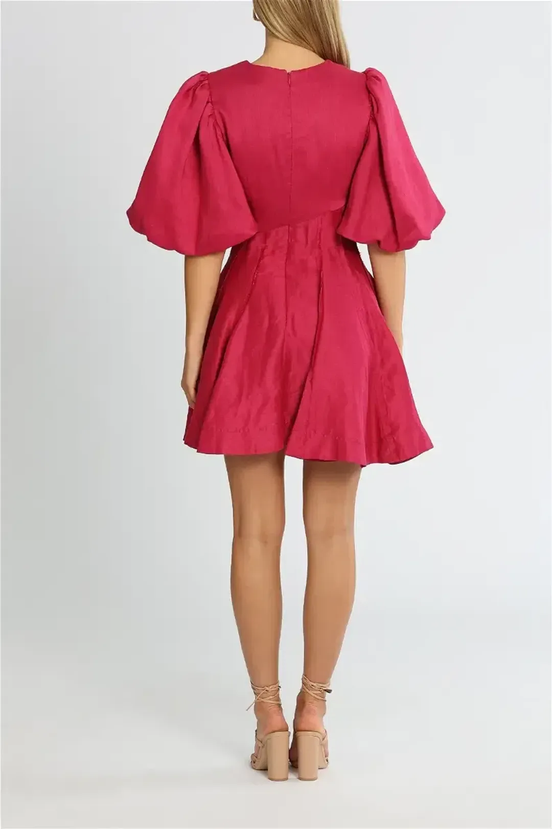 Aje asymmetrical mini dress fuschia sz 12 for rent on The Volte - main image