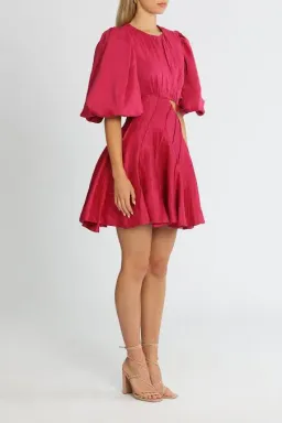 Aje asymmetrical mini dress fuschia sz 12 for rent on The Volte - image 1