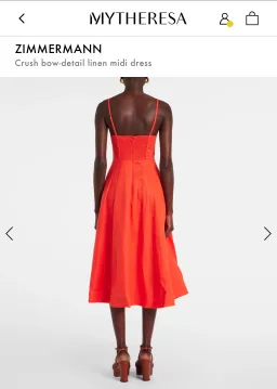 Zimmermann Crush Tie Front Midi Dress 0 for rent on The Volte - image 6