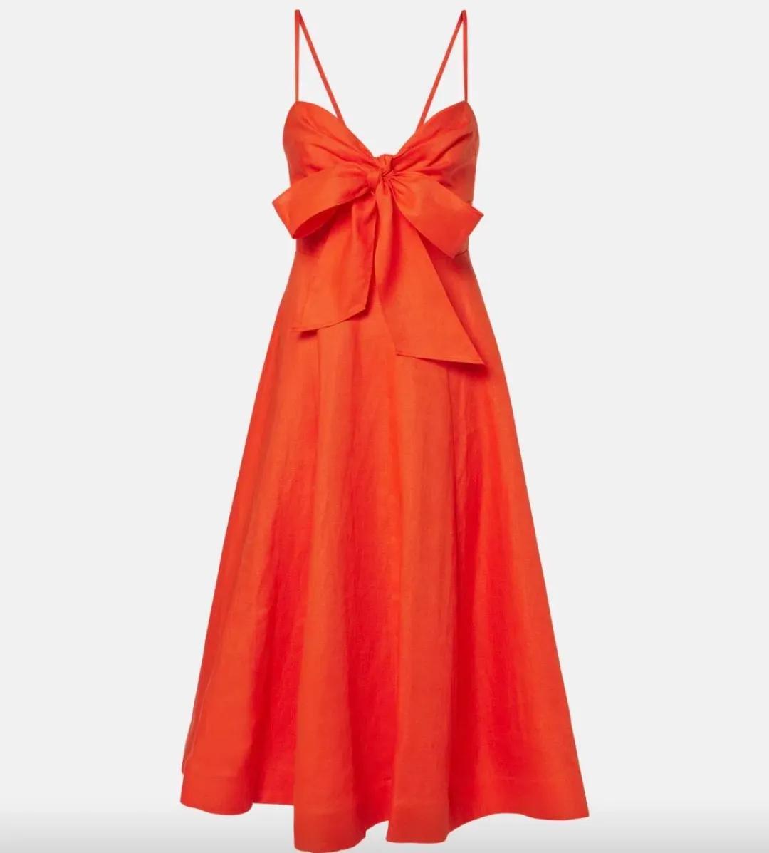 Zimmermann Crush Tie Front Midi Dress 0 for rent on The Volte - main image