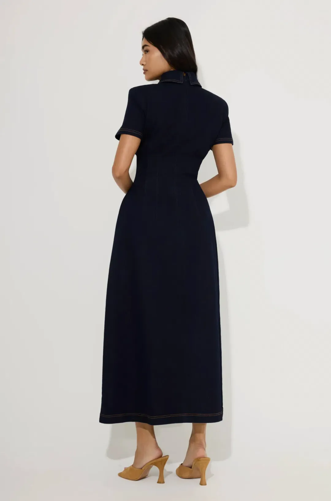 Odd Muse Cotton Mix Denim Collared Midi Dress Size S / AU 8 for rent on The Volte - main image