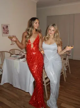 MISHA Sapphire Gown Red Size S for rent on The Volte - image 2