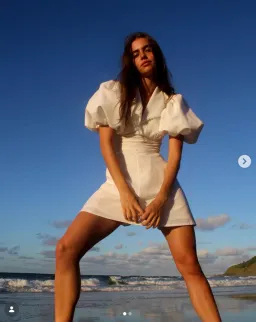 Van Der Kooij Searsucker Mini Dress White Size 0 for rent on The Volte - image 3