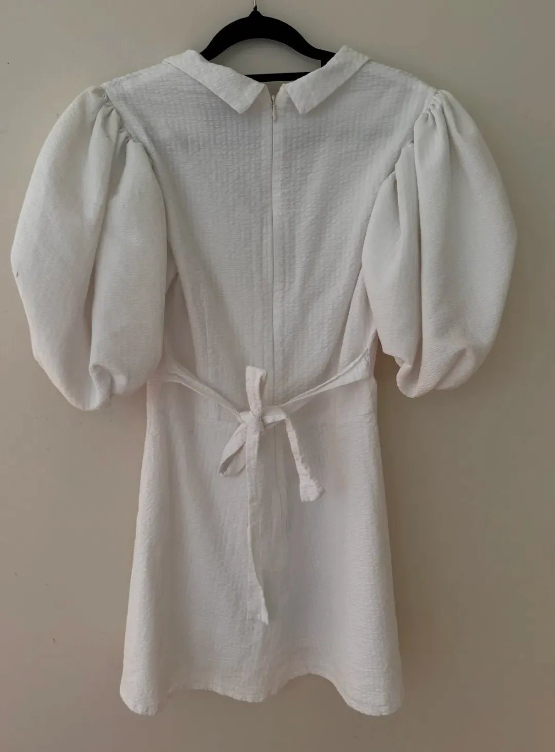 Van Der Kooij Searsucker Mini Dress White Size 0 for rent on The Volte - main image