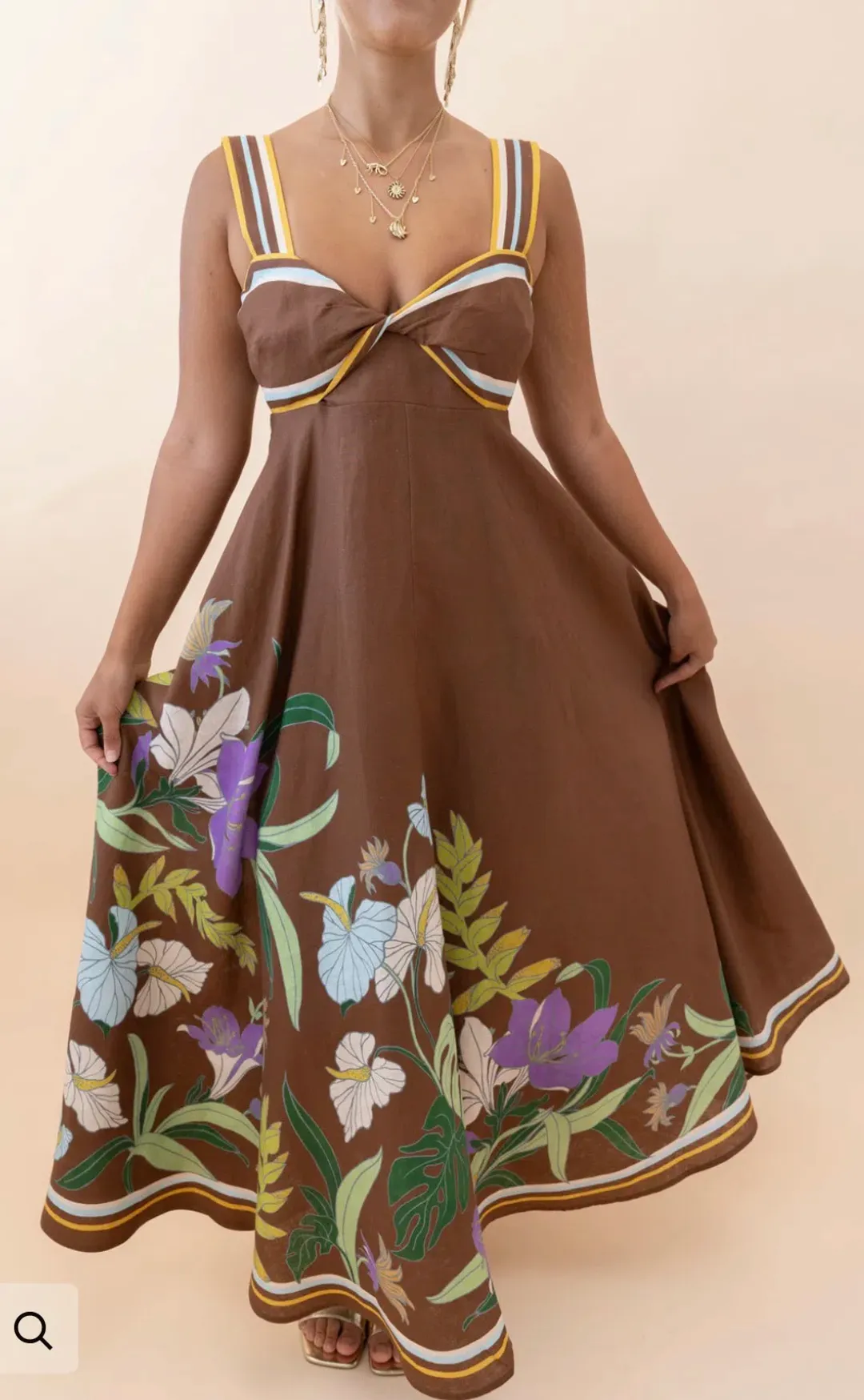 ALEMAIS Alfie Twist Sun Dress Size 14 for rent on The Volte - main image