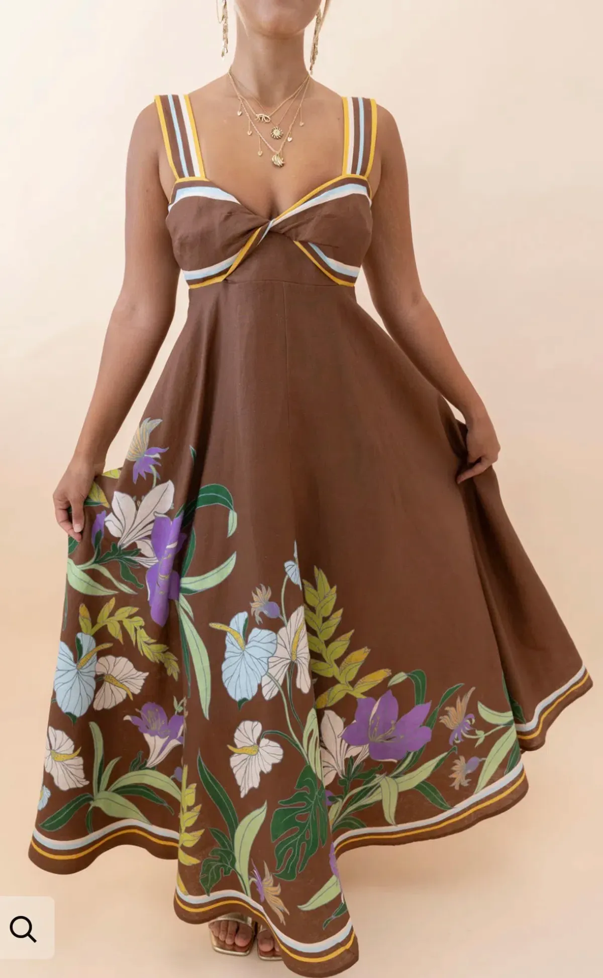 ALEMAIS Alfie Twist Sun Dress Size 14 for rent on The Volte - main image