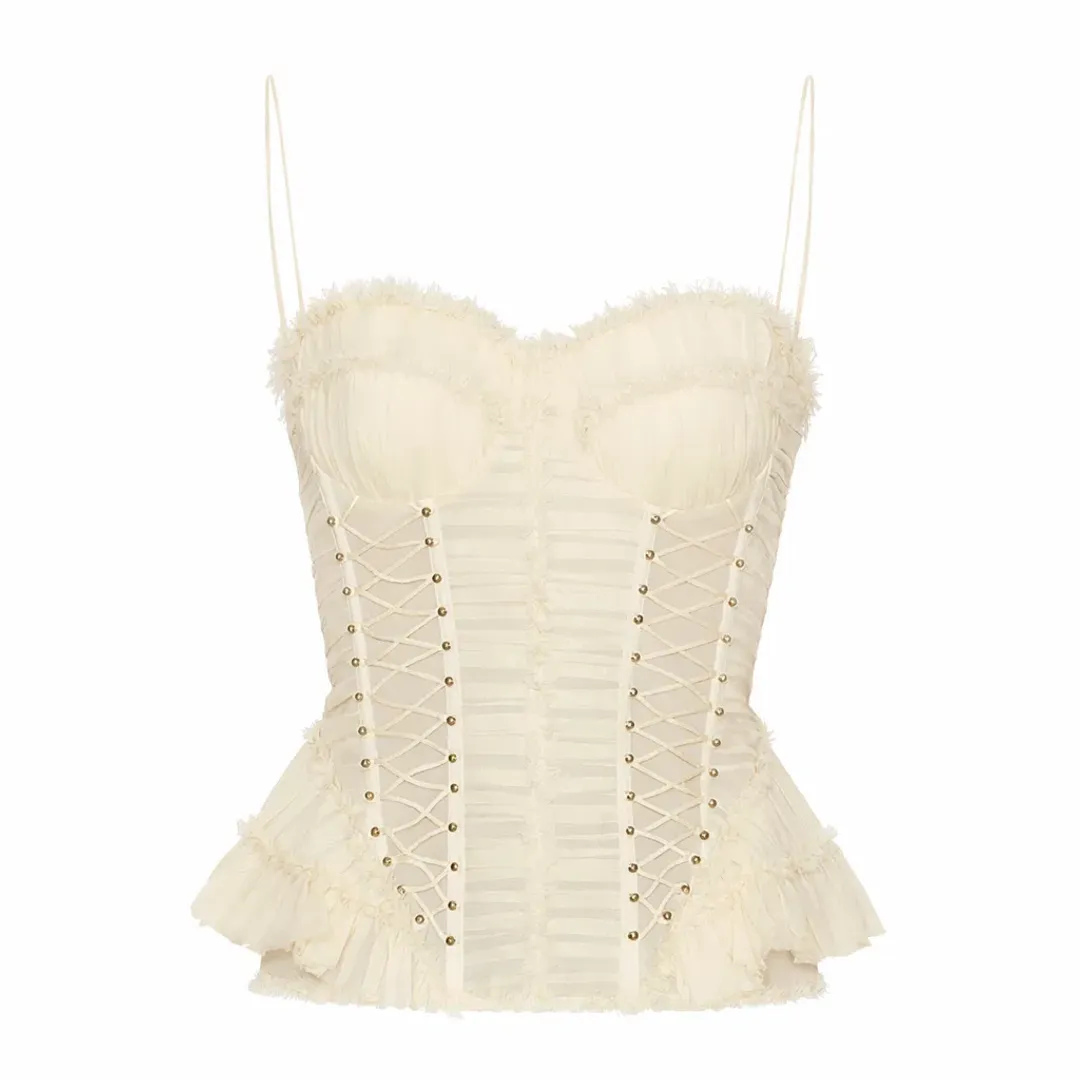 ZIMMERMAN REBELLION FRAYED CORSET for rent on The Volte - main image