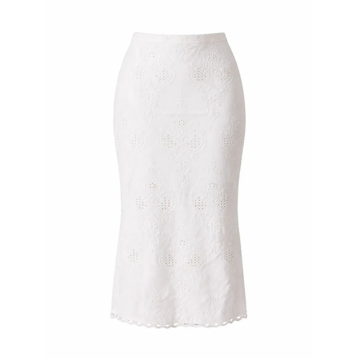House of CB White Cotton Broderie Strapless Corset Top & Skirt - Image 4
