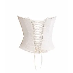 House of CB White Cotton Broderie Strapless Corset Top & Skirt for rent on The Volte - image 3