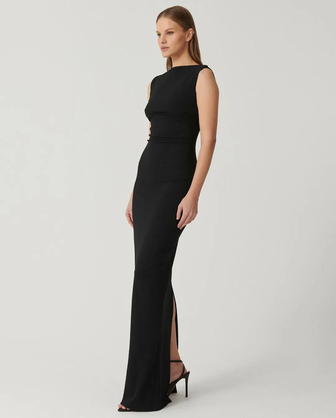 Effie Kats Verona Gown size S/8 in black for rent on The Volte - main image