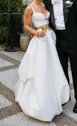 Karen Willis Holmes Two Piece Wedding Dress for rent on The Volte - image 3