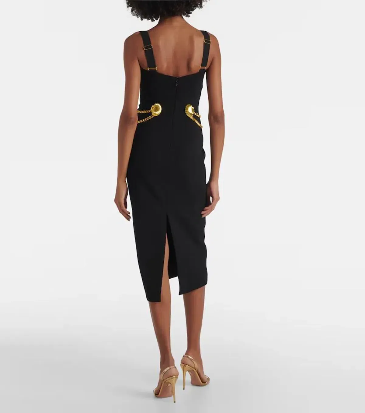 New REBECCA VALLANCE “Chelsea” Midi Dress – Size 8 AU – Black - Image 5