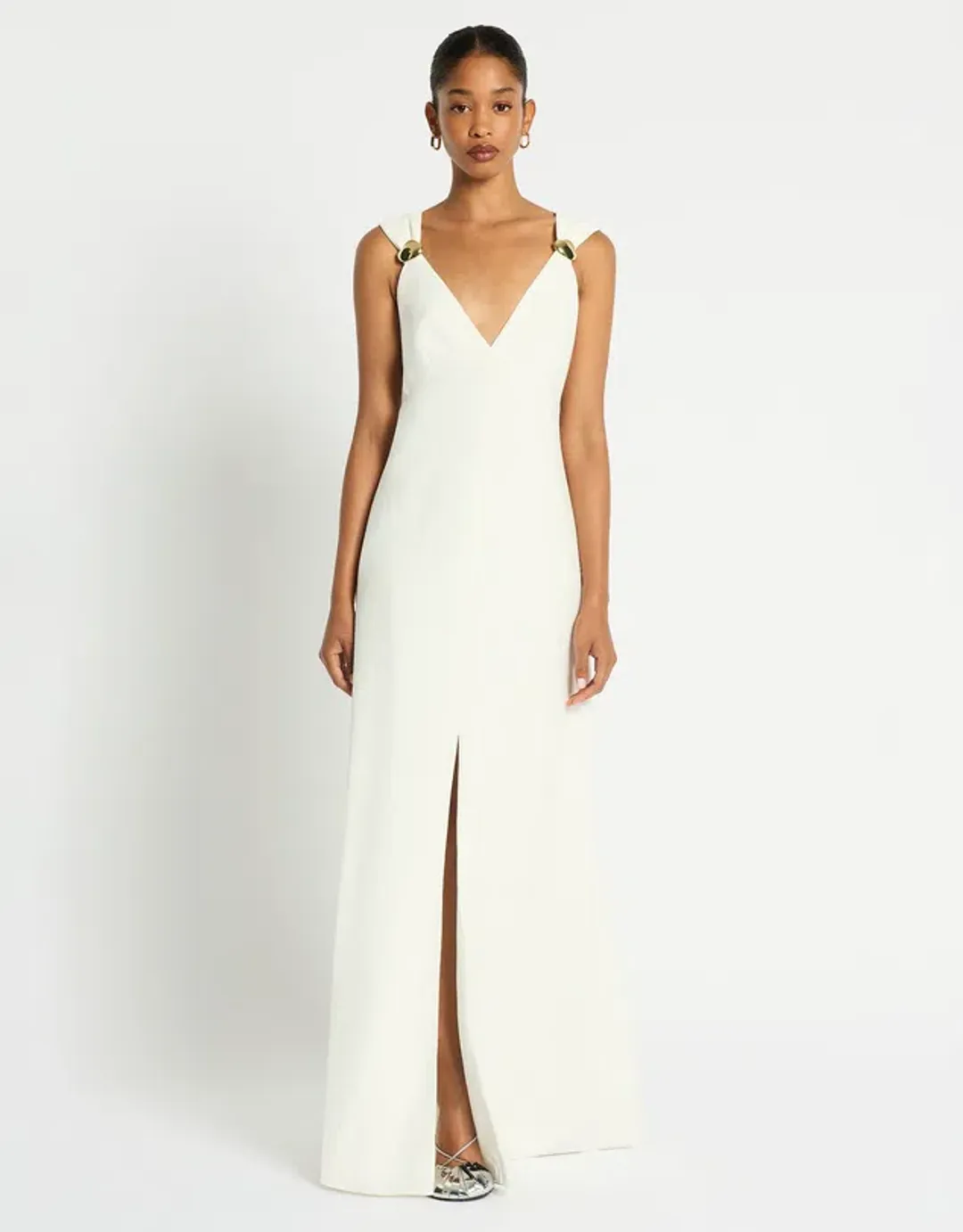 New SASS & BIDE Athena Dress in Ivory White - Size 10 - Formal Gown for rent on The Volte - main image
