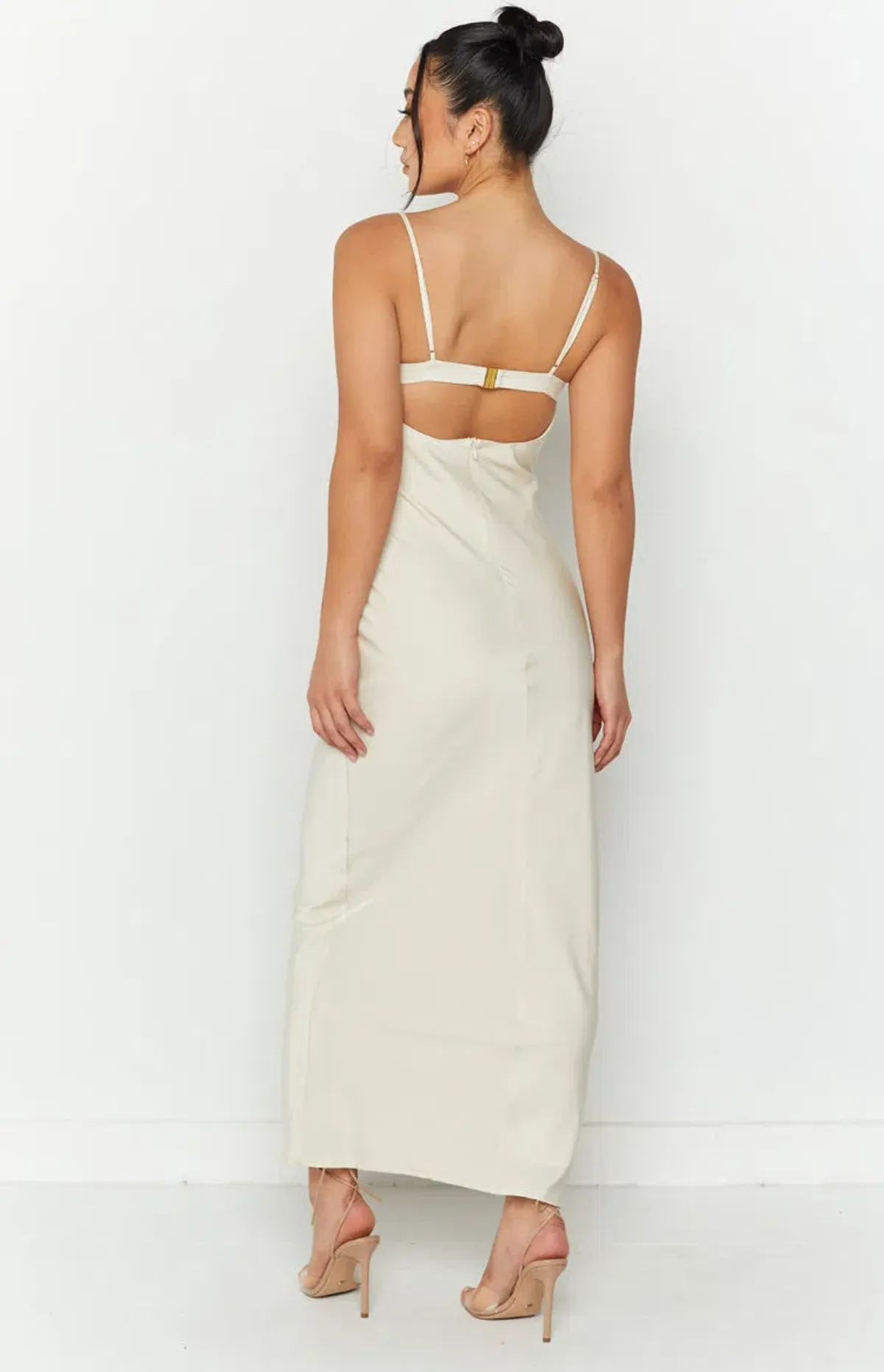 Beginning Boutique Mariana Cream Lace Bust Midi Dress - Image 4