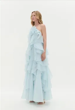 AJE Pandorea Layered Maxi Dress – Silver Blue- size 12 for rent on The Volte - image 6