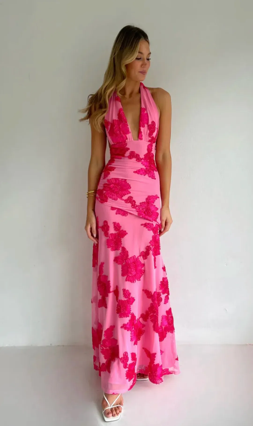NEW ROMANTICS – BECCA MAXI DRESS – ROSA FLEUR- SIZE 10 for rent on The Volte - main image