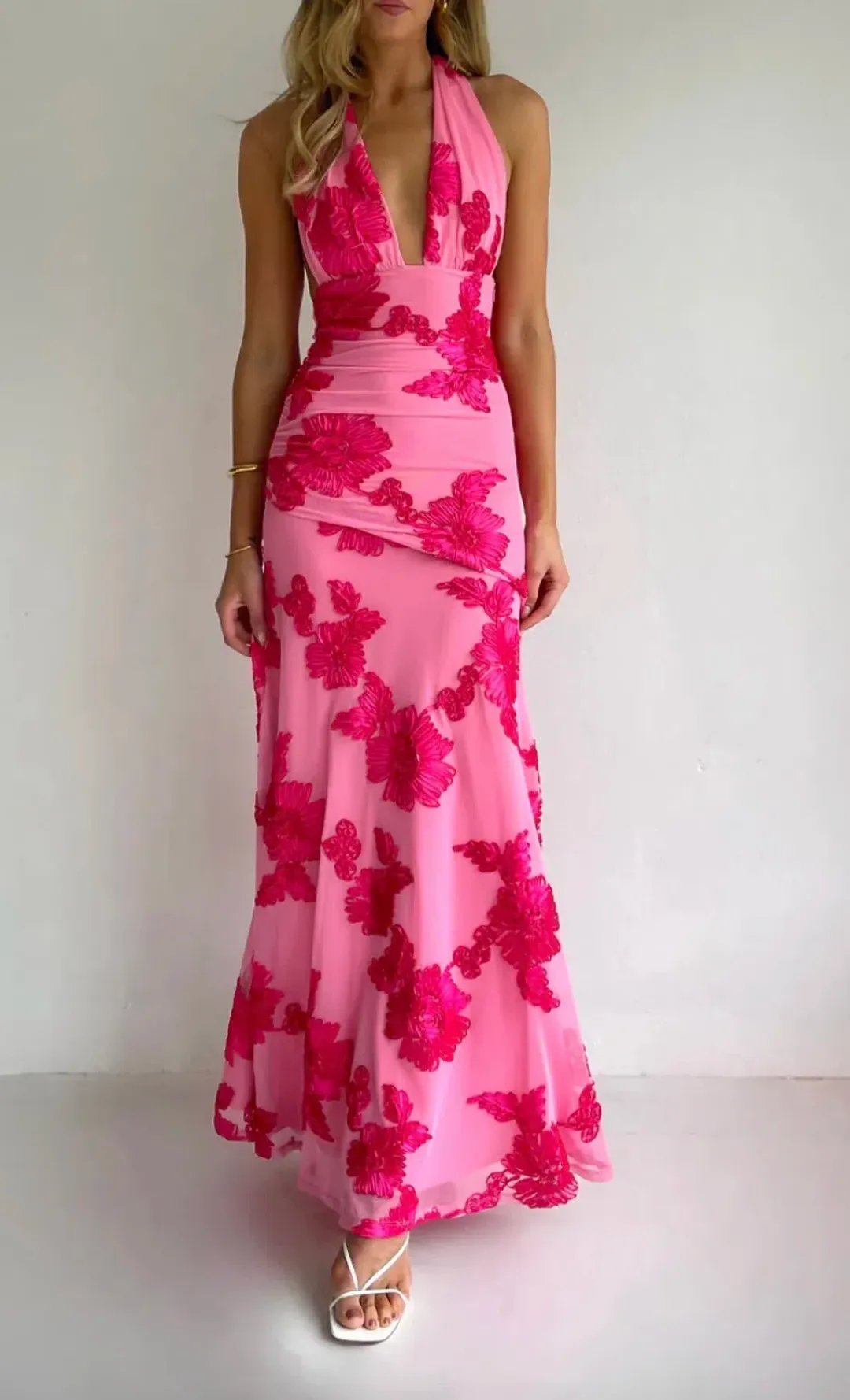 NEW ROMANTICS – BECCA MAXI DRESS – ROSA FLEUR- SIZE 10 for rent on The Volte - main image