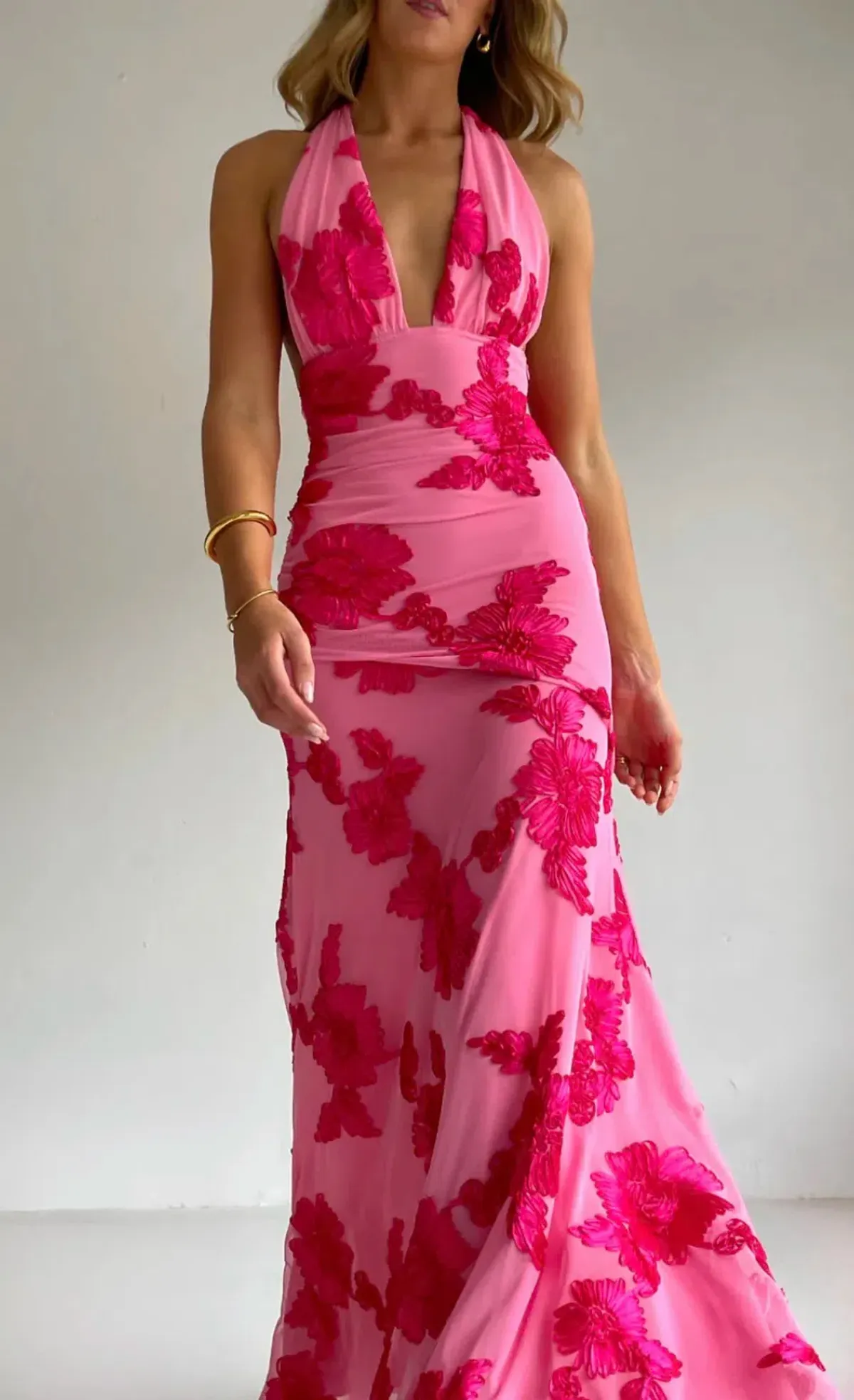 NEW ROMANTICS – BECCA MAXI DRESS – ROSA FLEUR- SIZE 10 for rent on The Volte - main image