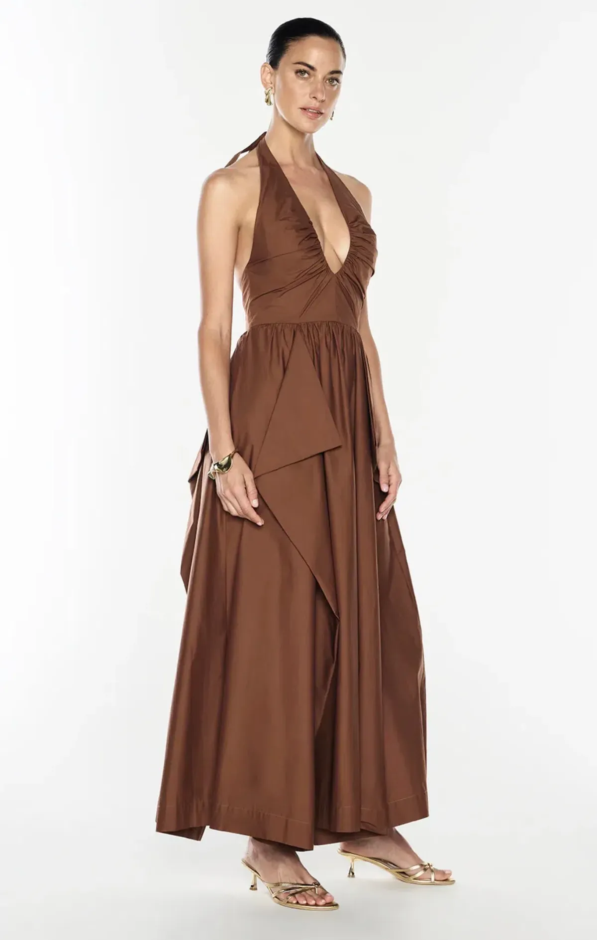 Manning Cartell- Provence Halter Dress– Cognac- Size 12 - Image 5
