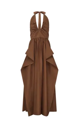 Manning Cartell- Provence Halter Dress– Cognac- Size 12 for rent on The Volte - image 4