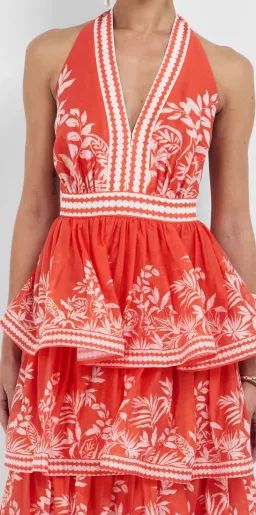 Sheike- Ravello Palm Dress- Red- Size 16 for rent on The Volte - image 3