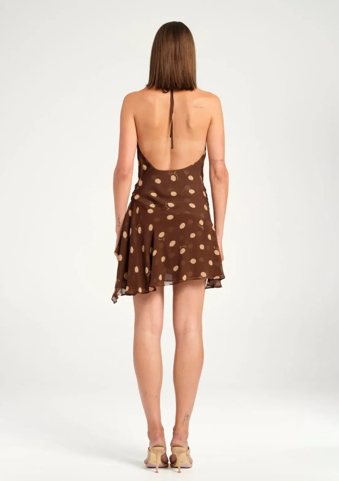 Benni- Harlow Dress- Espresso Polka Dot- Size 10 for rent on The Volte - main image