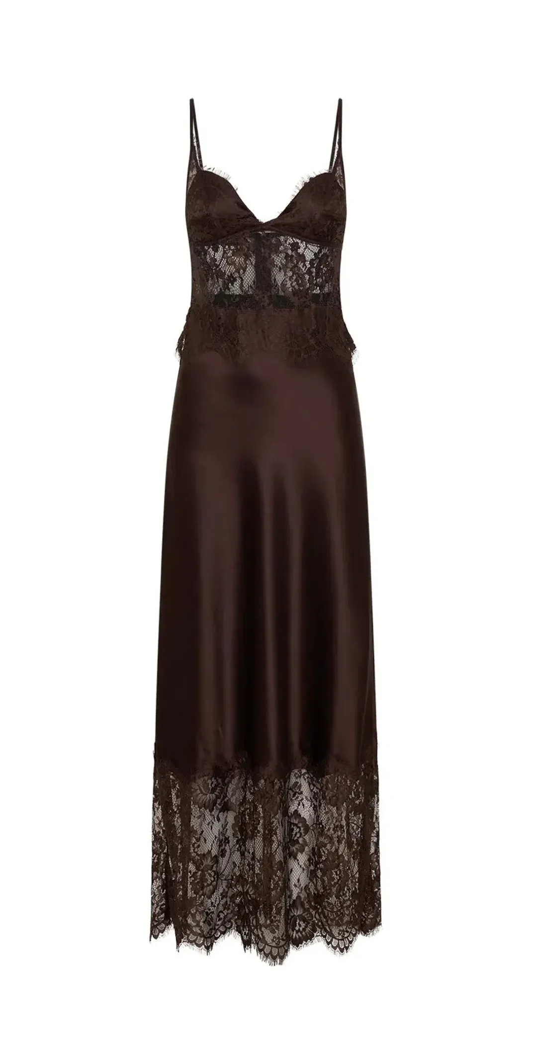 Sneaky Link- Lilah Maxi Dress- Chocolate- Size XL for rent on The Volte - main image
