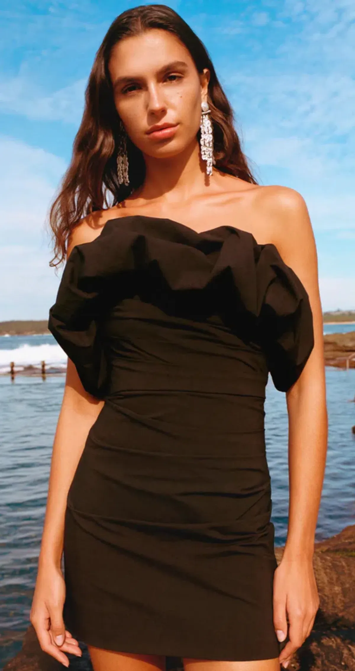 Shona Joy- Campbel- Strapless Bubble Mini Dress- Black Size 6 - Image 2