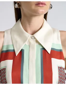 Cue Geo Tile Sleeveless Tank Top Size 8 Multicoloured for rent on The Volte - image 3