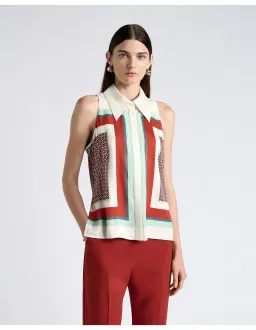 Cue Geo Tile Sleeveless Tank Top Size 8 Multicoloured for rent on The Volte - image 1