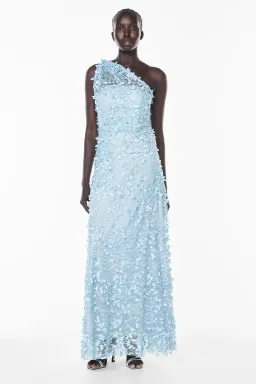 Manning Cartell Enchantment One Shoulder Dove Blue Dress size 6 for rent on The Volte - image 3