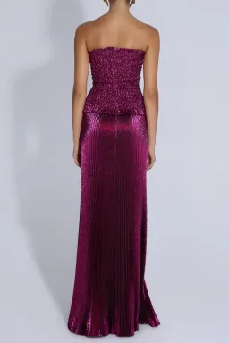 L’Idée Woman Maya Gown - Sangria Glitter for rent on The Volte - image 3