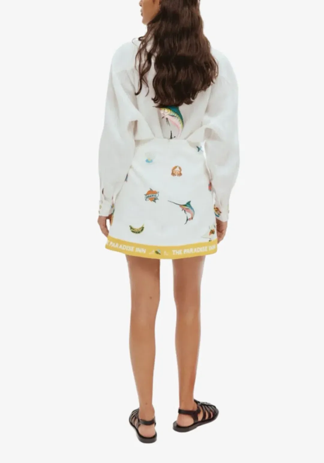 ALEMAIS Clam Patch Shirt and Blue Marlin Mini Skirt 8 AU & 10 AU for rent on The Volte - main image