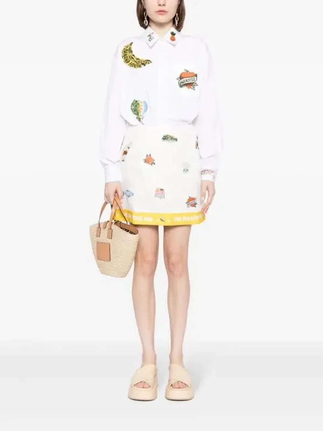 ALEMAIS Clam Patch Shirt and Blue Marlin Mini Skirt 8 AU & 10 AU for rent on The Volte - main image
