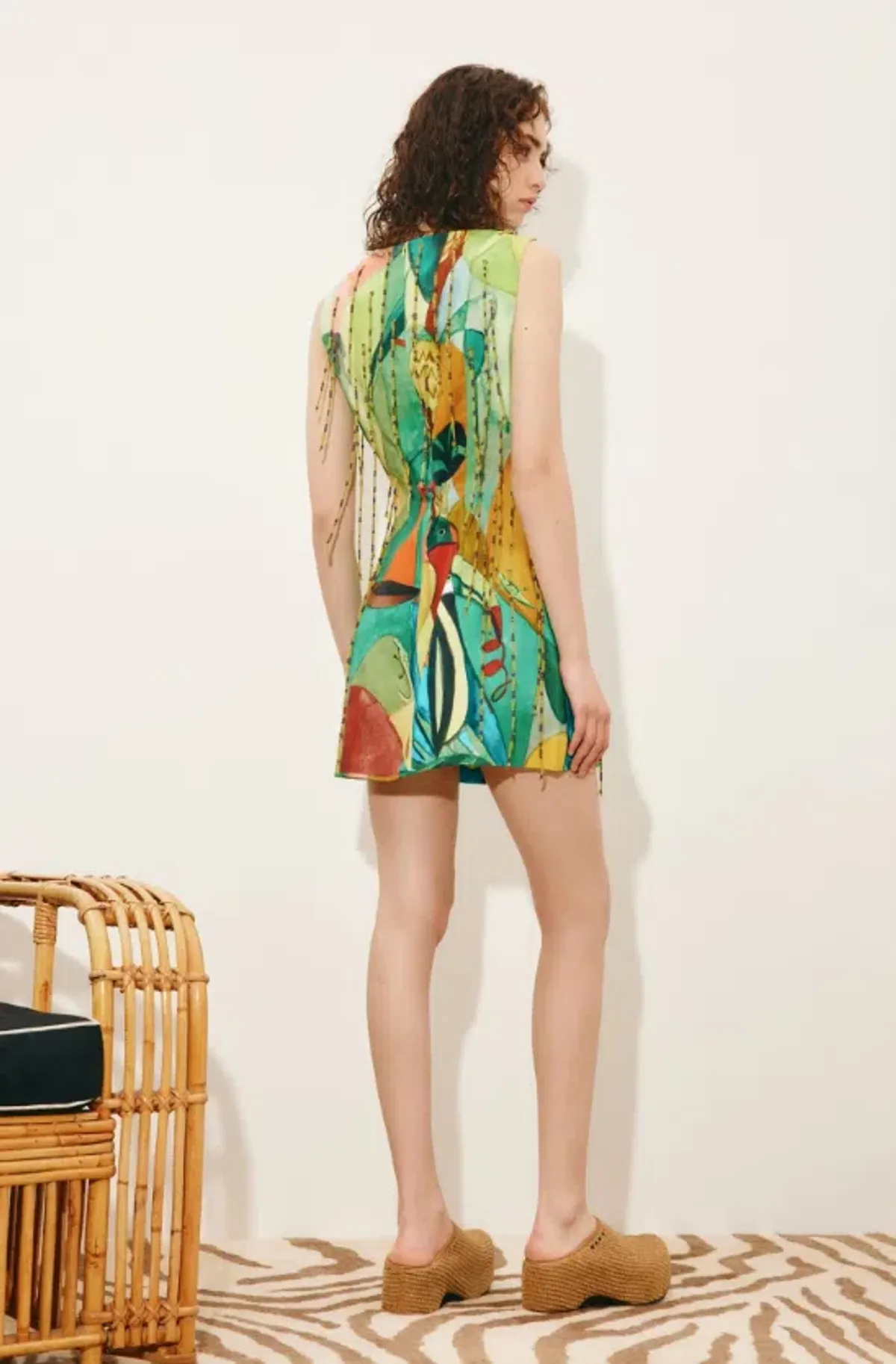 Alemais mokshini beaded fringe mini dress Size 12 - Image 2