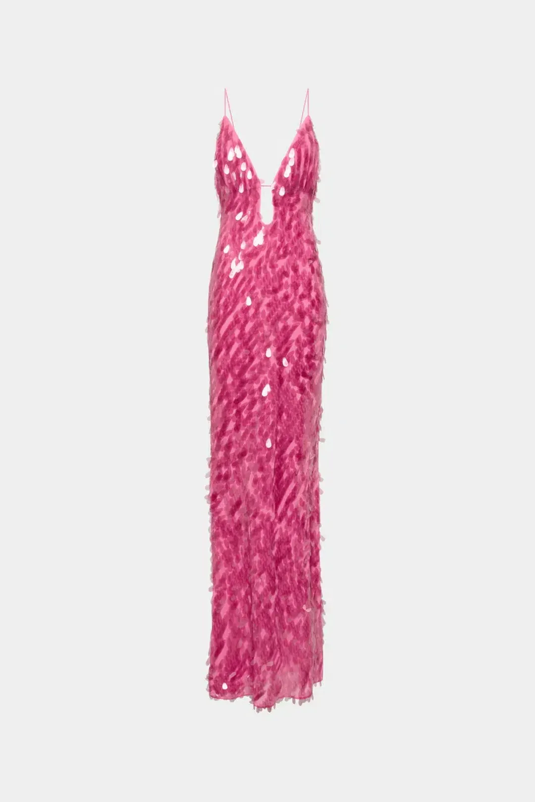 MISHA The Sapphire Sequin Maxi Dress in Fuchsia for rent on The Volte - main image