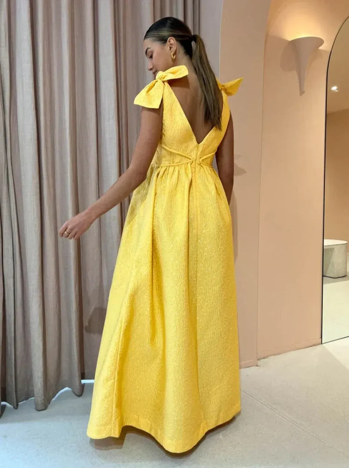 Rachel Gilbert Emiliano Gown in Lemondrop Size 8 - Image 2