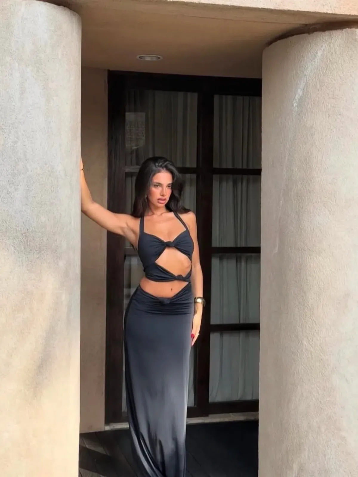 Sasha Therese Oralia Maxi in black - Image 1