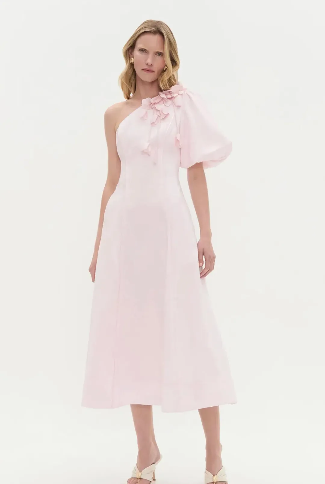 Aje Camille Midi in Pastel Pink Size 10 for rent on The Volte - main image