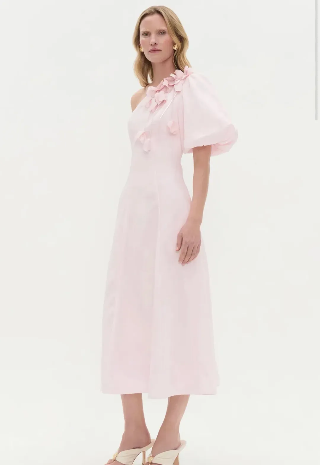 Aje Camille Midi in Pastel Pink Size 10 for rent on The Volte - main image