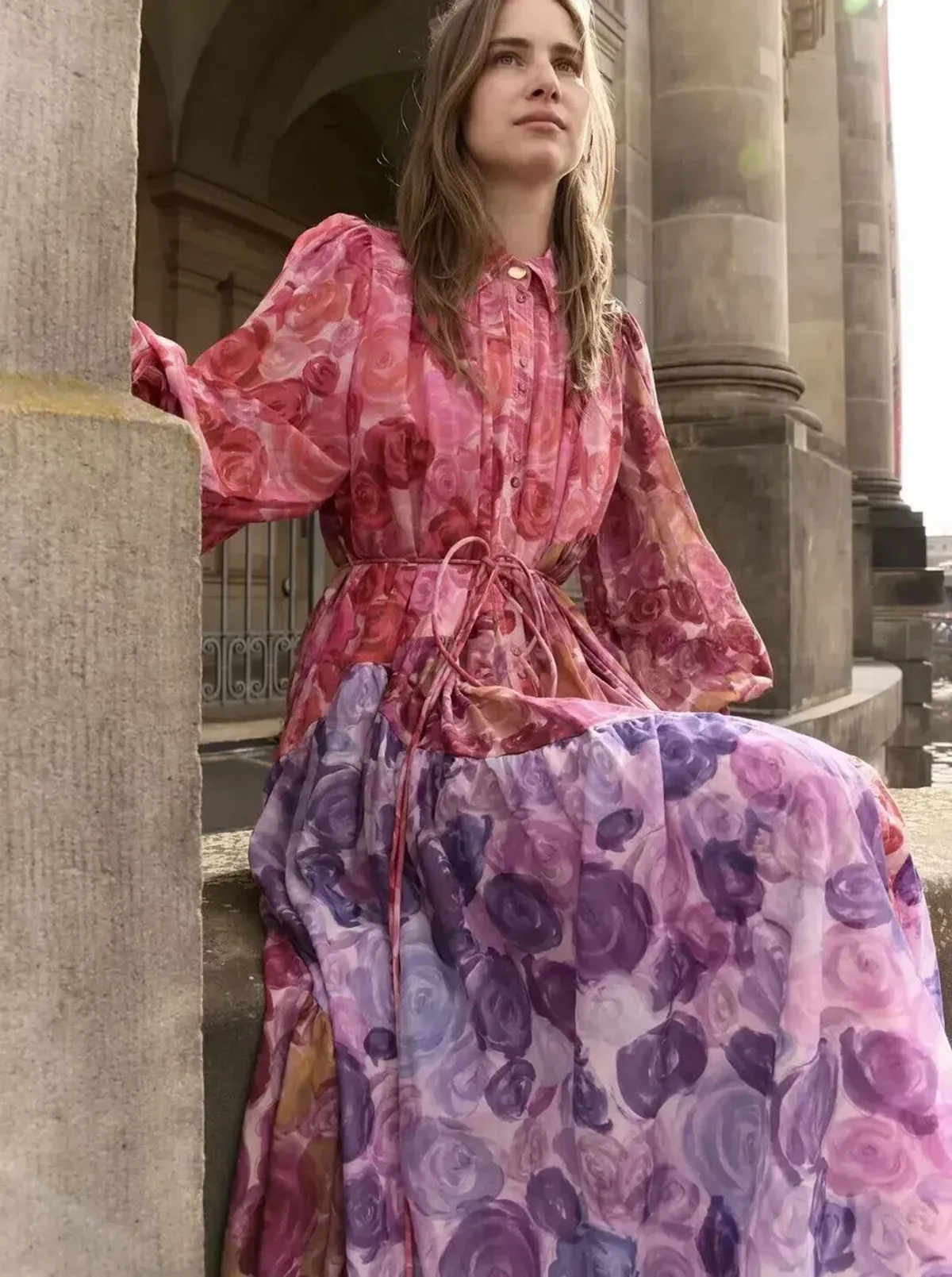 Aje Collisions Maxi Dress Kaleidoscopic Rose Size 14 - Image 1