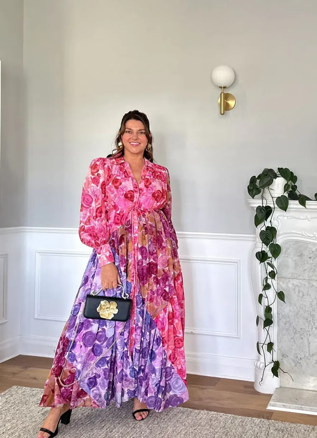 Aje Collisions Maxi Dress Kaleidoscopic Rose Size 14 - Image 6