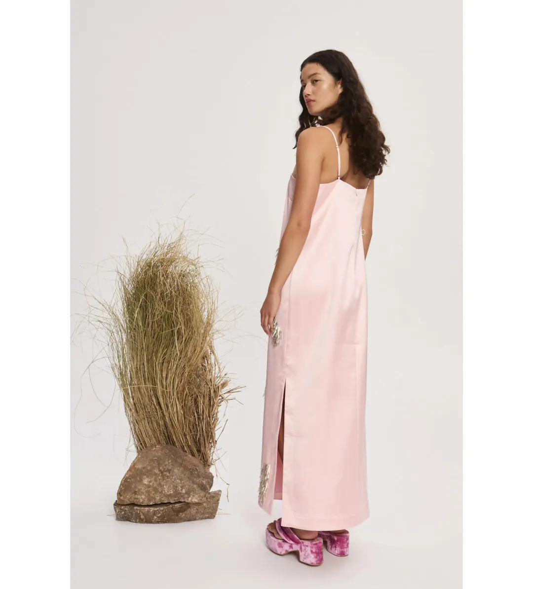 Alemais Cindy Embellished Slip Dress Pink Size AU 12 for rent on The Volte - main image
