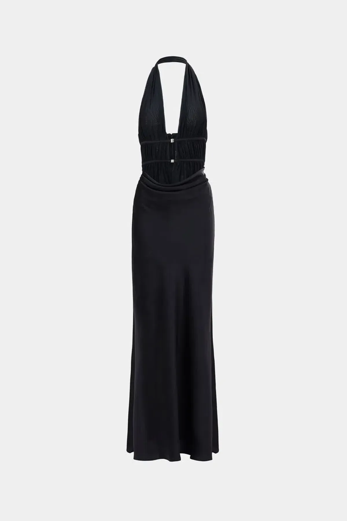 New MISHA Celine Satin Maxi Dress in Black - Size 4AU / XXS formal gown - Image 2