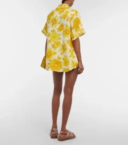 Alemais Sonny Oversized Shirt and Shorts Set Floral Lemon Size 8 for rent on The Volte - image 2