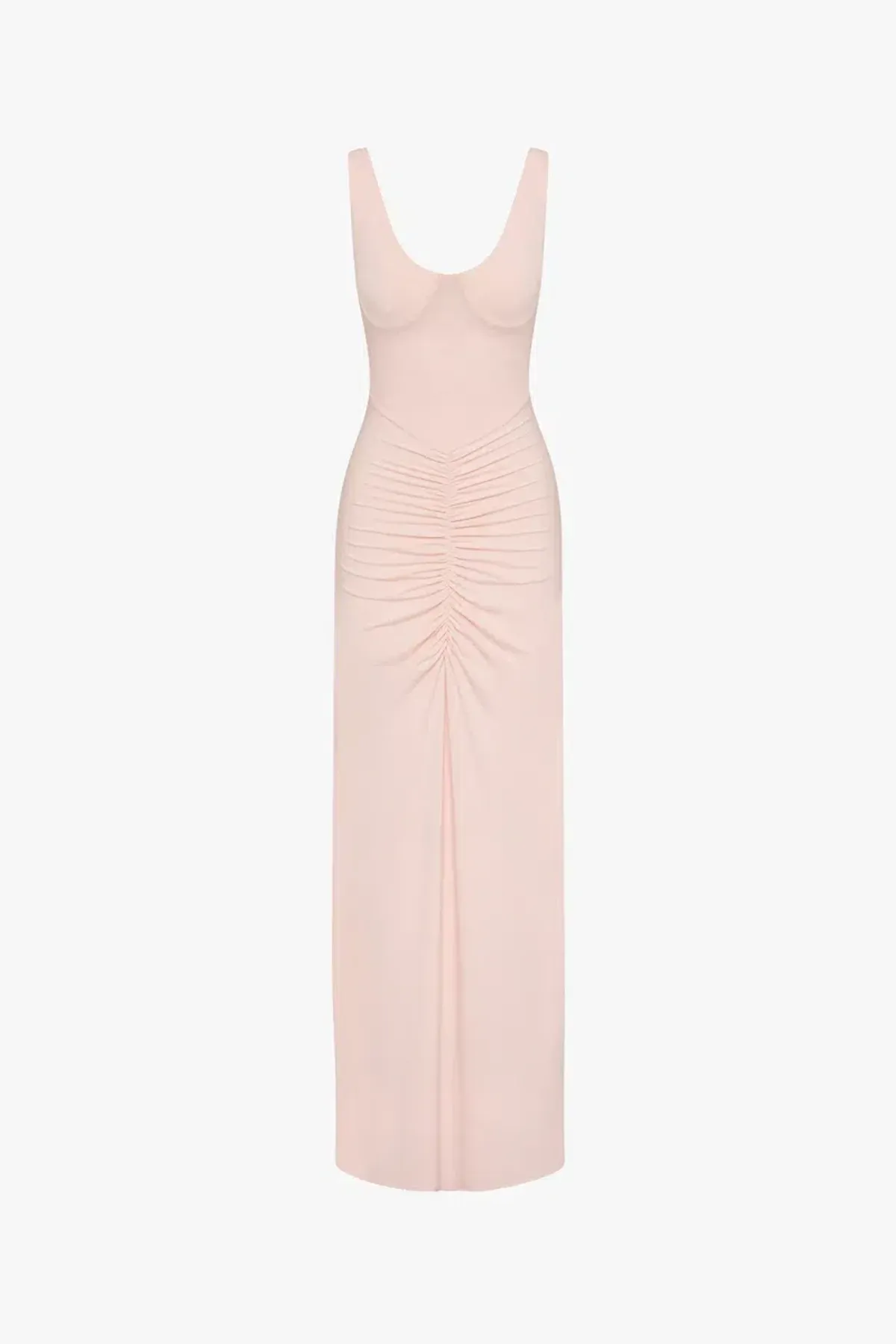 New MISHA "The Gisele" Jersey Dress in Dusty Pink, - Size 8 AU / S - Mesh Maxi Gown - Image 1