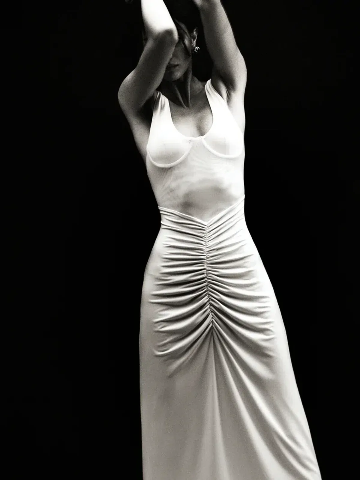 New MISHA "The Gisele" Jersey Dress in Dusty Pink, - Size 8 AU / S - Mesh Maxi Gown - Image 7